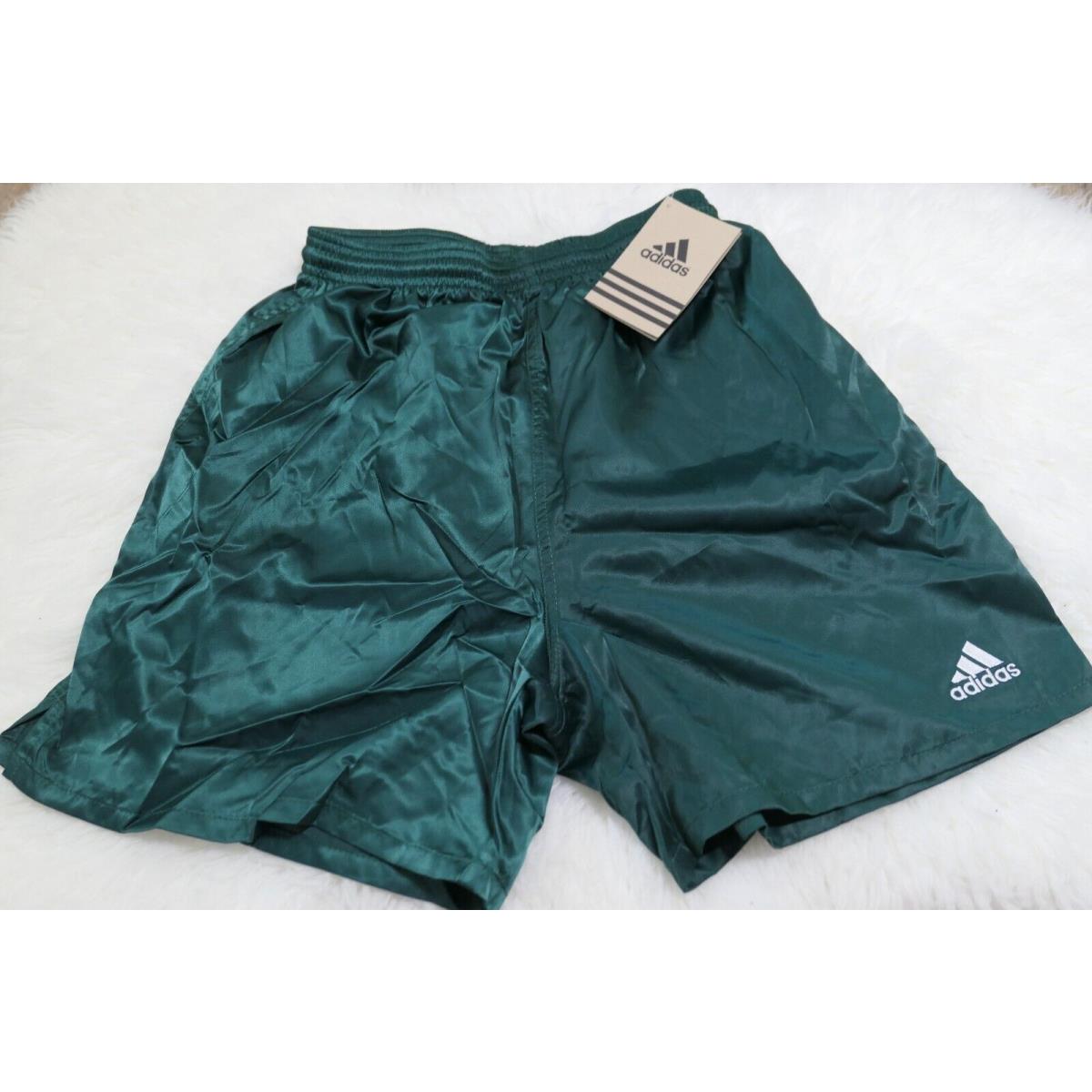 Vintage Y2K Adidas Shorts Men`s Small Shiny Satin Green Soccer Genoa II