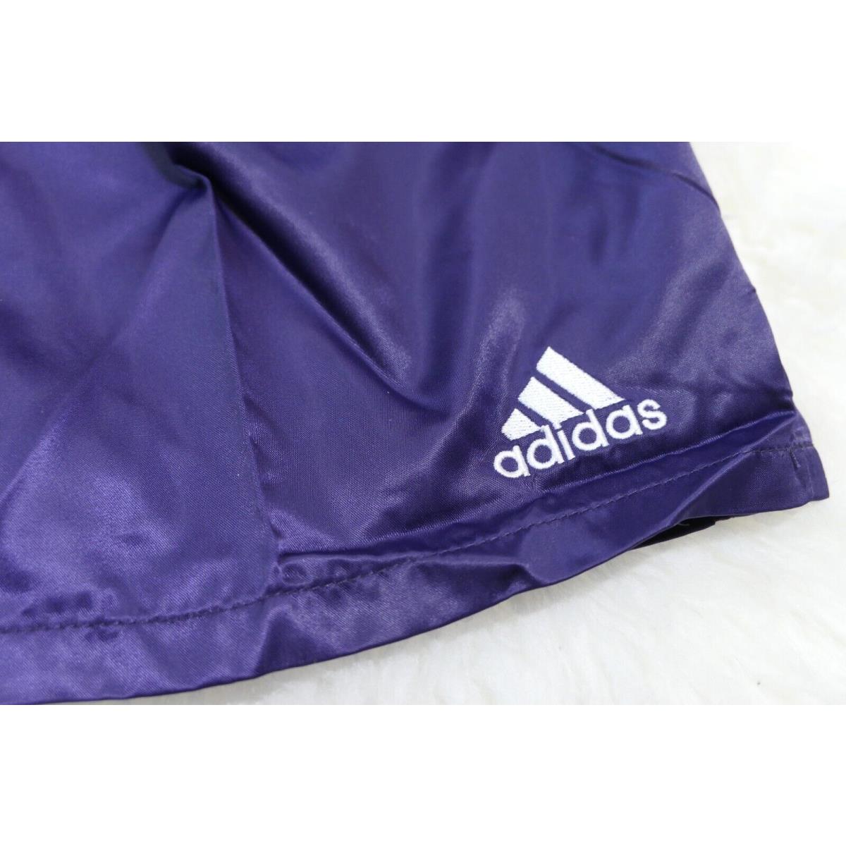 Vintage Y2K Adidas Shorts Men`s Small Shiny Satin Purple Soccer Genoa II