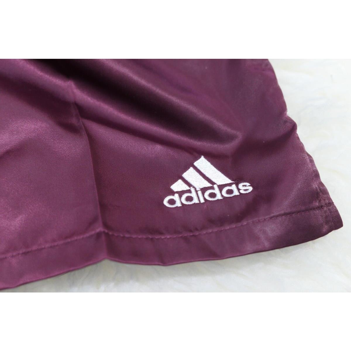 Vintage Y2K Adidas Shorts Men`s Small Shiny Satin Maroon Soccer Genoa II
