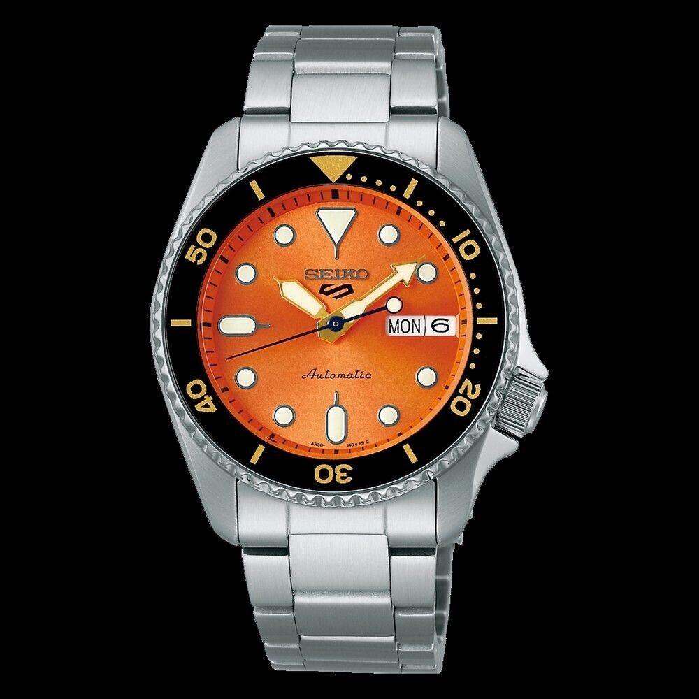 Seiko 5 SRPK35 Orange Dial Sports Edition Mid Size Automatic Watch