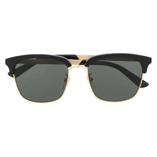 Gucci GG0697S Sunglasses Men Gold / Black / Grey Browline 55mm