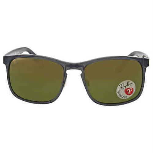 Ray Ban Chromance Green Mirror Chromance Square Unisex Sunglasses RB4264 876/6O - Frame: Gray, Lens: Green