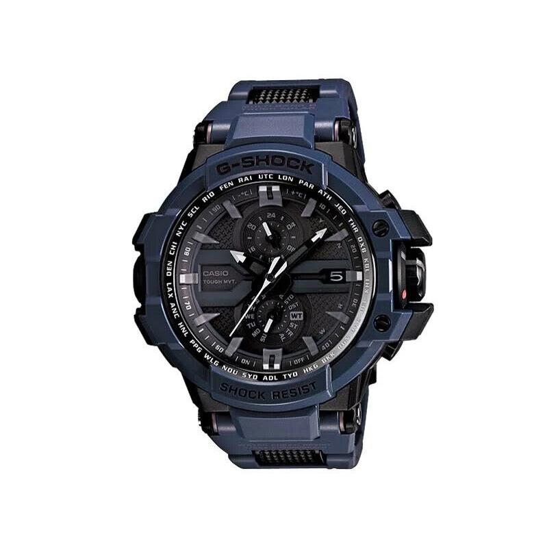 Casio GWA1000FC-2A G-aviation Black Dial Blue Resin Strap Men`s Watch