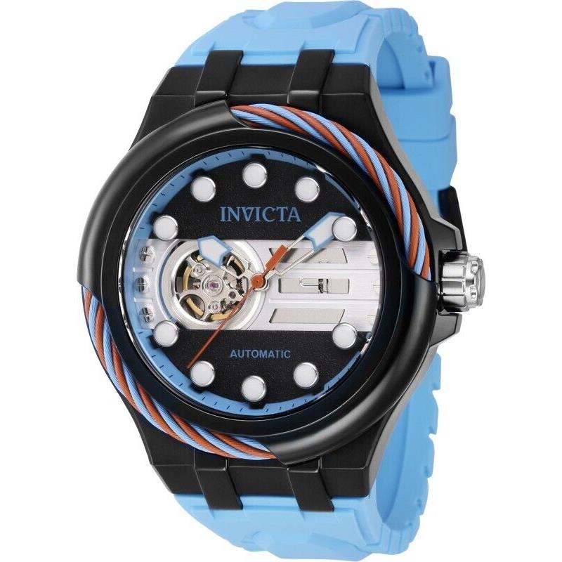 Invicta Bolt Black Case 41706 Automatic 48Mm Light Blue Men`s Watch