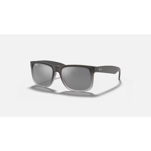 Ray-ban Justin Matte Grey/silver Gradient Mirrored 51mm Sunglasses RB4165 852/88 - Frame: Matte Grey, Lens: Silver Gradient
