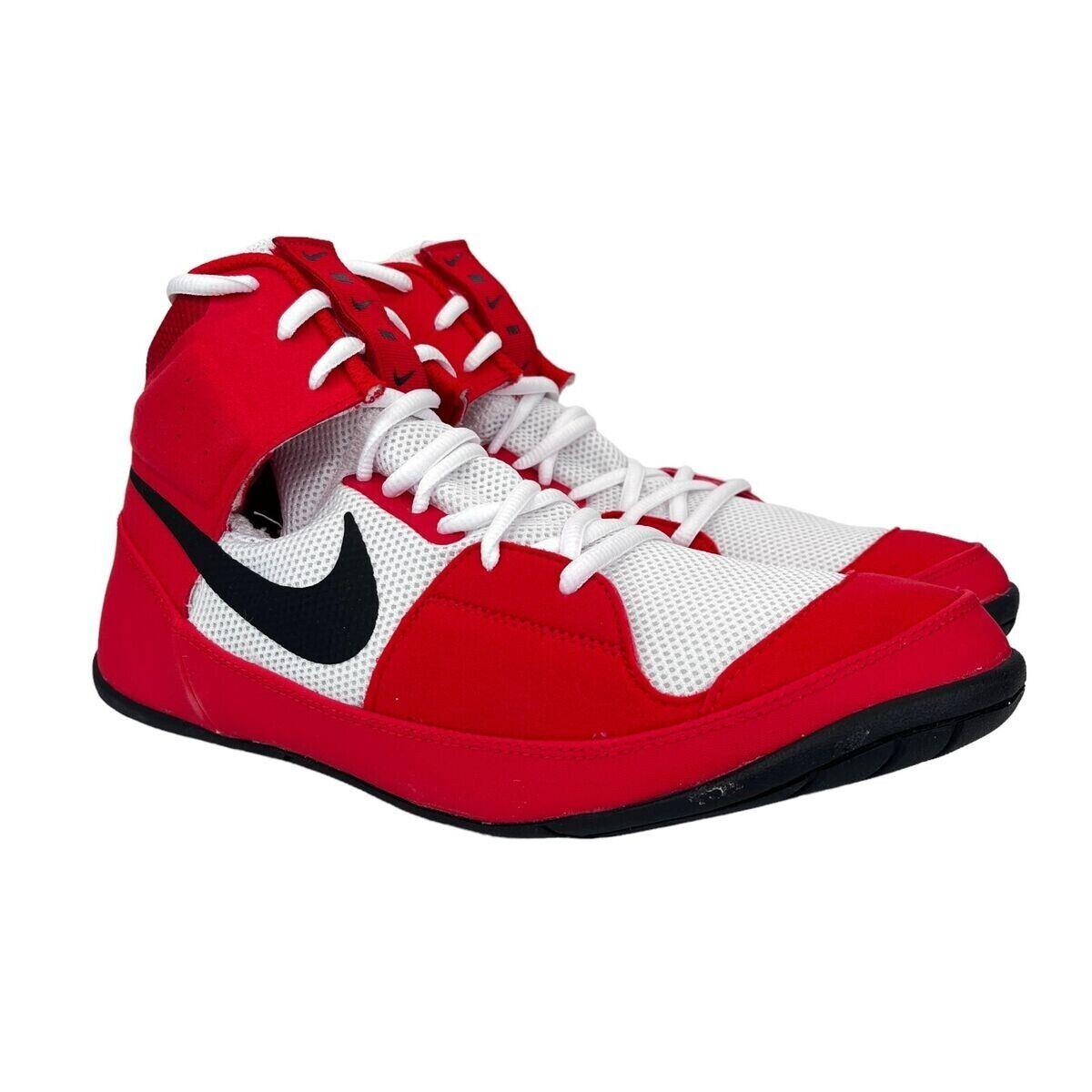 Nike Fury Men`s Size 9 Wrestling Shoes Mma Combat Red White Black AO2416-601 - Red