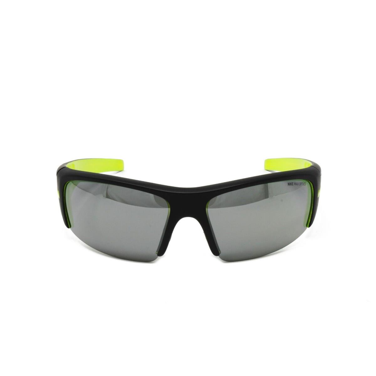 Nike Sunglasses Diverge EV0325 007 Black Volt 64mm Grey Silver Flash Lens