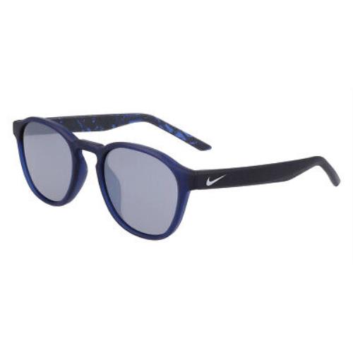 Nike Smash DZ7382 Sunglasses Wayfarer 47mm - Matte Midnight Navy / Silver Flash Frame, Silver Flash Lens