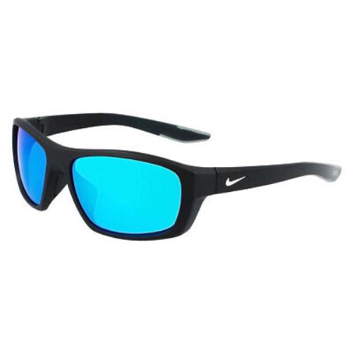 Nike Brazen Boost M FJ1978 Sunglasses Matte Black/gray Blue 57mm - Frame: Matte Black/Gray / Blue, Lens: Blue
