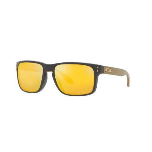 OO9102-W4 Mens Oakley Holbrook Polarized Sunglasses - Matte Carbon Frame
