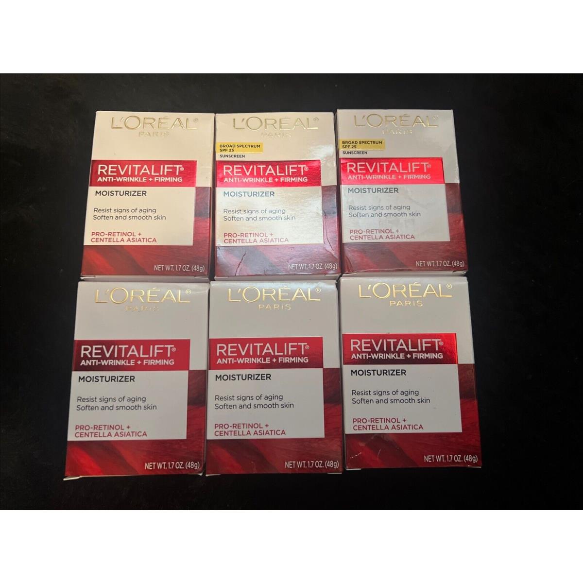 L`oréal 6 Pack L`or al Paris Revitalift Anti-wrinkle Firming Cream Spf 25 Exp: 2025