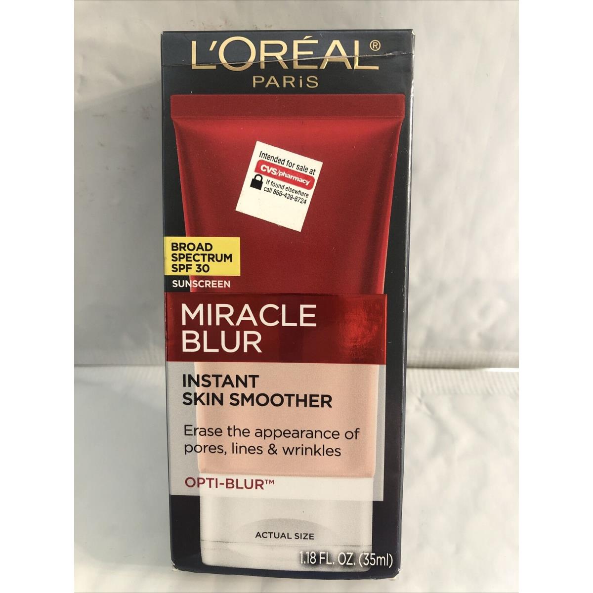 Loreal Revitalift Miracle Blur Instant Skin Smoother SPF30 1.18oz EXP4/24 Up