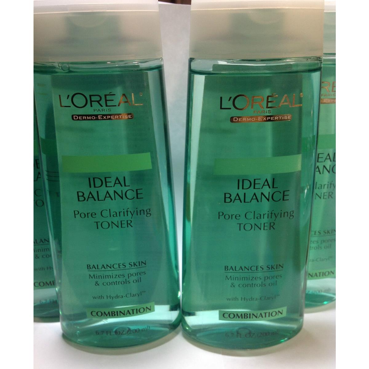 4 X L`oreal Ideal Balance Pore Clarifying Toner 6.7 Minimize Pores Controls Oil