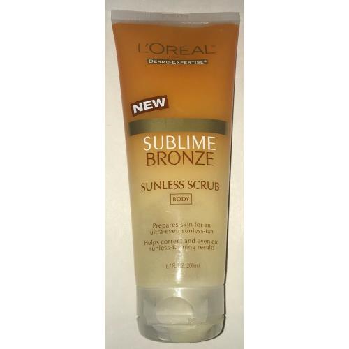 4 L`oreal Sublime Bronze Sunless Scrub For Body 6.7 fl oz / 200 ml