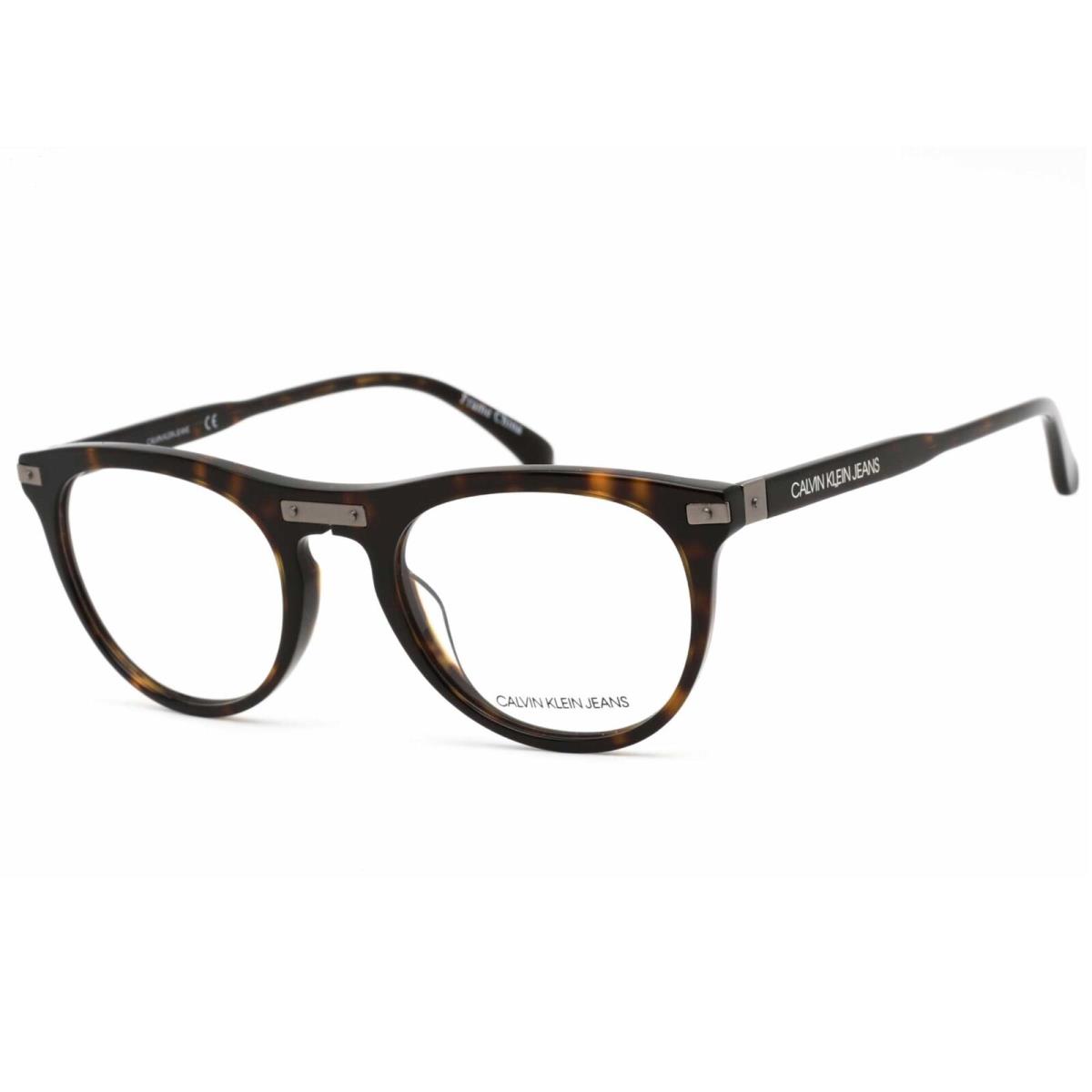 Calvin Klein Jeans Unisex Eyeglasses Dark Tortoise Round Plastic CKJ20514 235