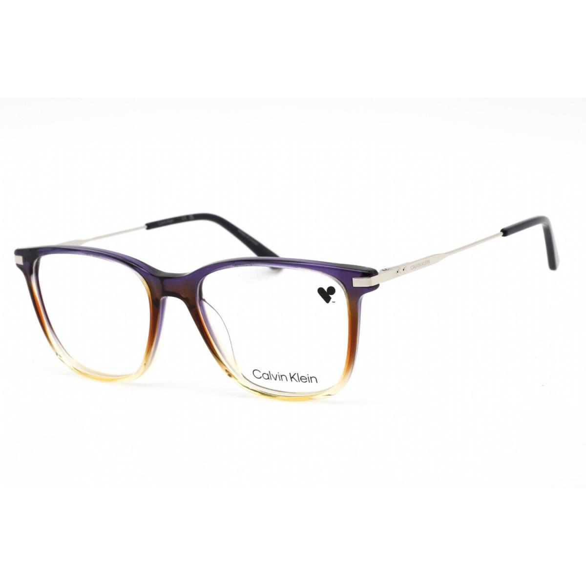 Calvin Klein CK 19711 525 Eyeglasses Crystal Iris Amber Gradient Frame 53mm