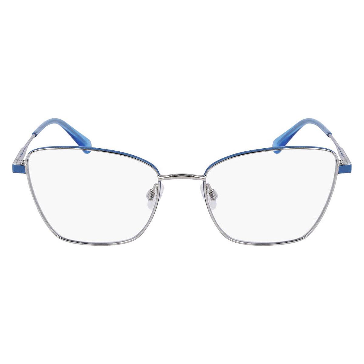 Calvin Klein CKJ23204 Eyeglasses Women Silver/blue Cat Eye 54