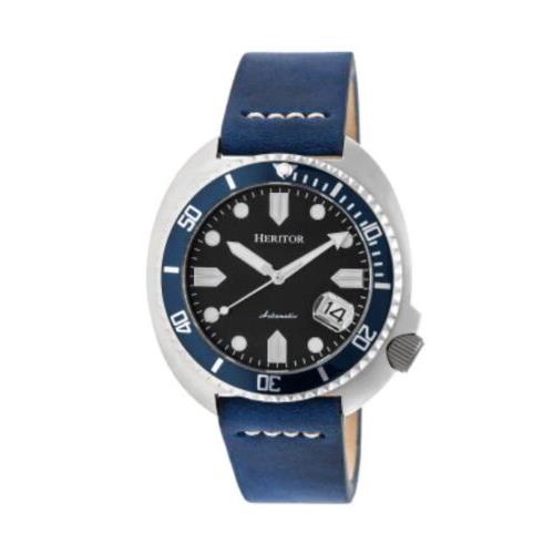 Heritor Morrison HR7605 Automatic Black/blue 43mm Watch