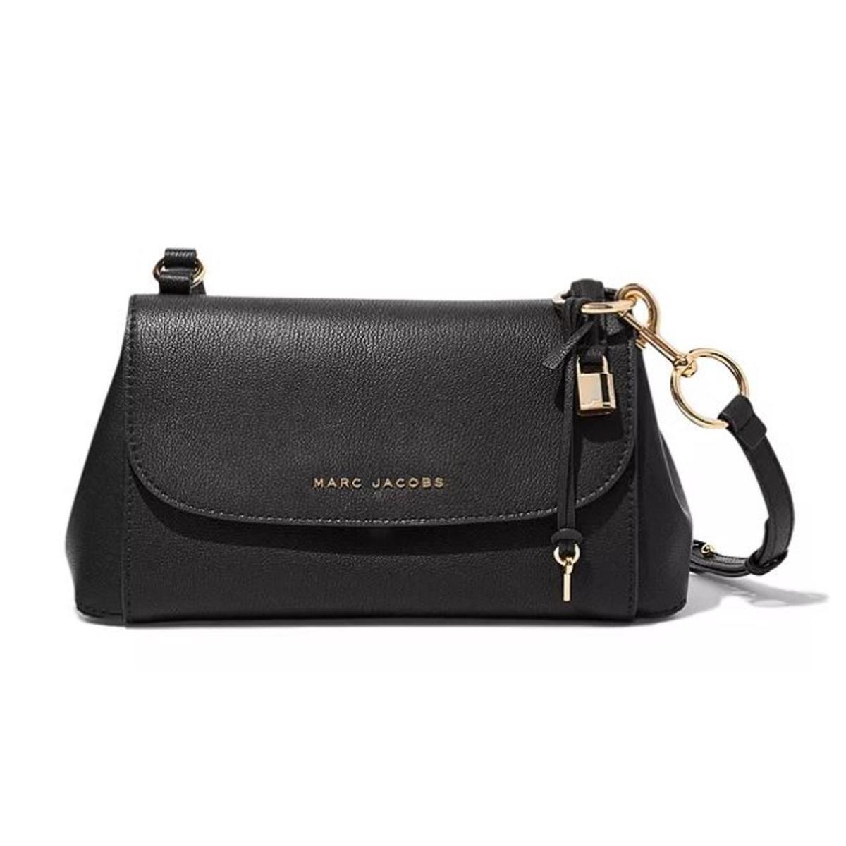 Marc Jacobs The Boho Grind Medium Leather Xbody Black/gold Hrdw Dust Bag Last