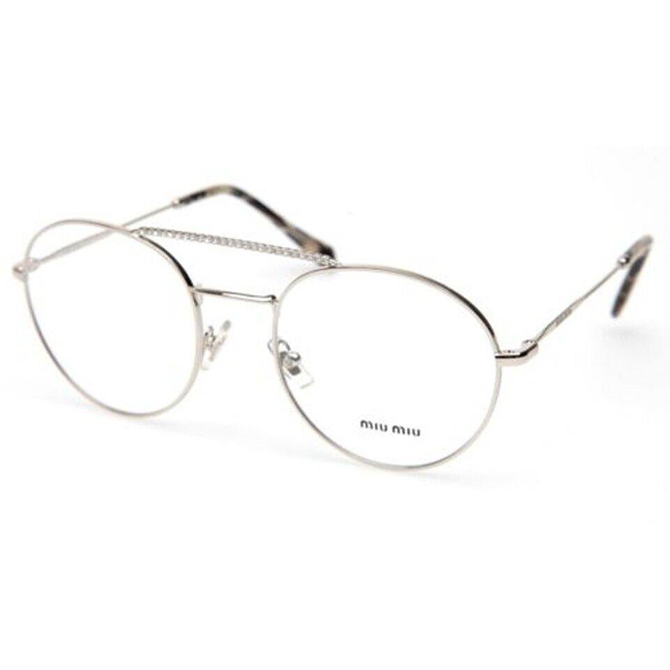 Miu Miu Women`s Oval Demo Lens Eyeglasses MU51RV 1BC101