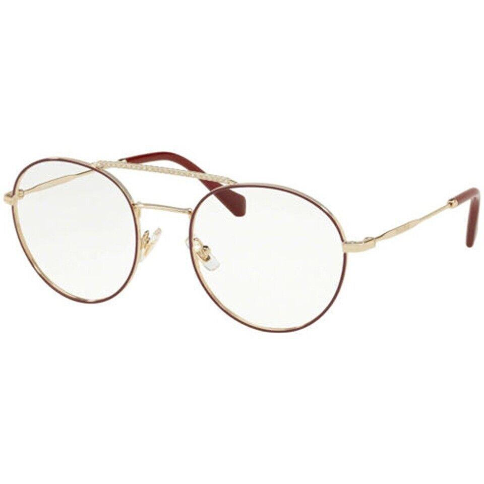 Miu Miu Women Oval Demo Lens Eyeglasses MU51RV R1J101