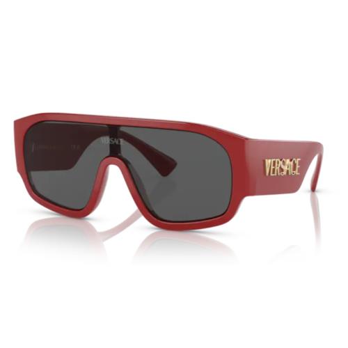 Versace VE4439 538887 Red/dark Grey Oversized Women`s Sunglasses