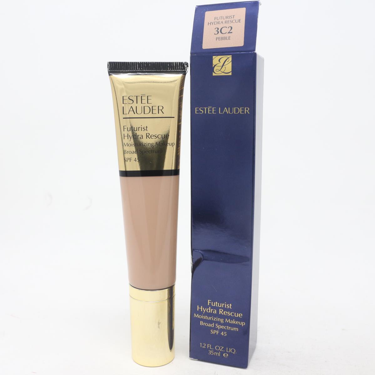 Estee Lauder Futurist Hydra Rescue Moisturizing Makeup Spf 45 1.2oz with 3C2 Pebble