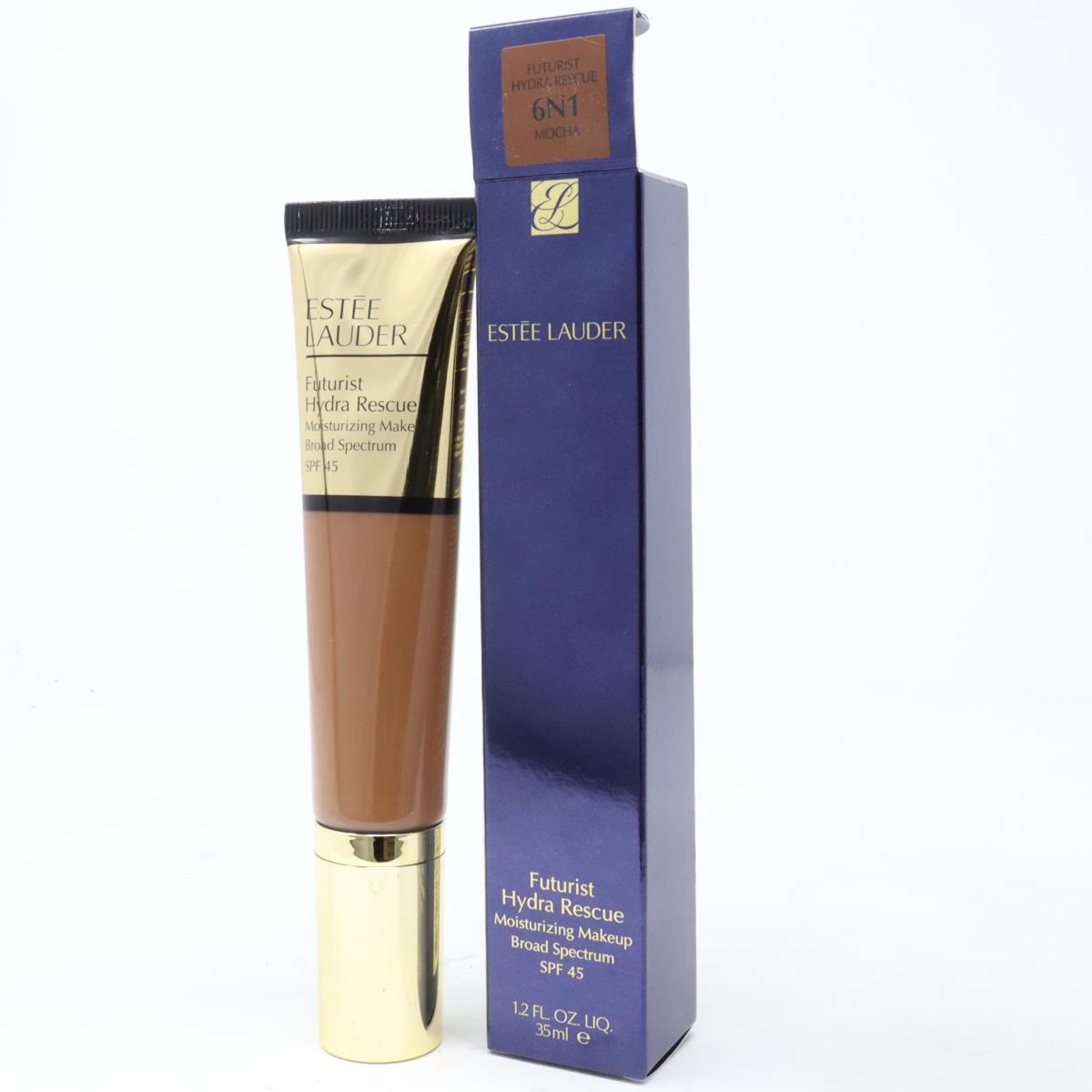 Estee Lauder Futurist Hydra Rescue Moisturizing Makeup Spf 45 1.2oz with 6N1 Mocha