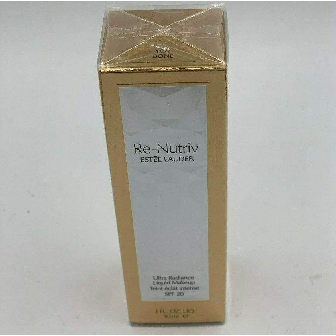 Estee Lauder Re-nutriv Ultra Radiance Liquid Makeup Spf 20 1 oz Choose Shade Bone 1W1