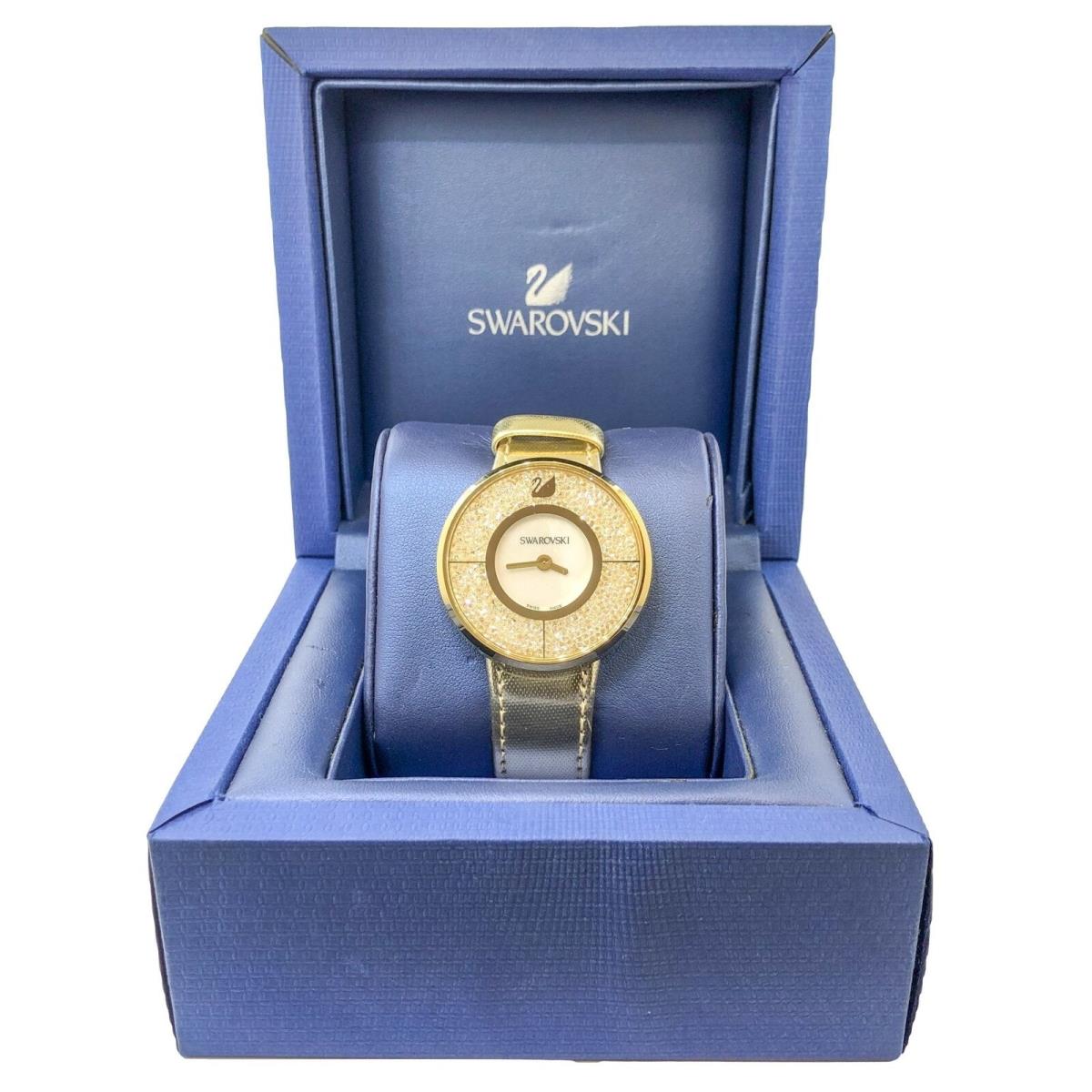 Women`s Swarovski Crystalline Yellow Gold Plated Quartz Watch 1184025