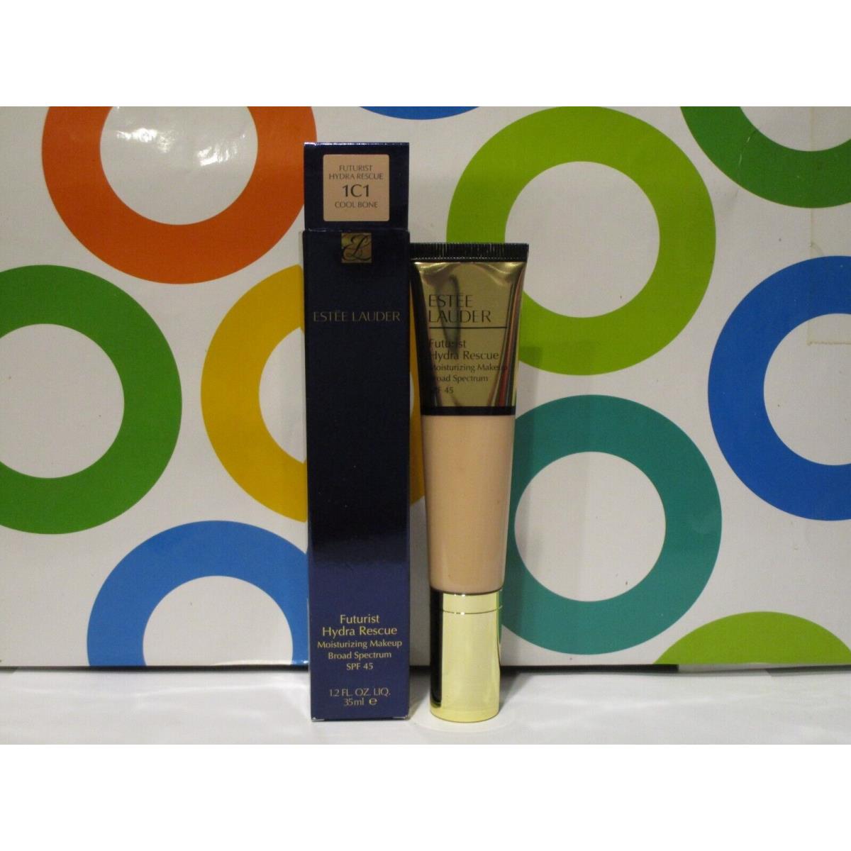 Estee ~ Futurist Hydra Rescue Moisturizing Makeup ~ Lauder Futurist Hydra Rescue Moisturizing Makeup 1C1 Cool Bone 1.2 OZ