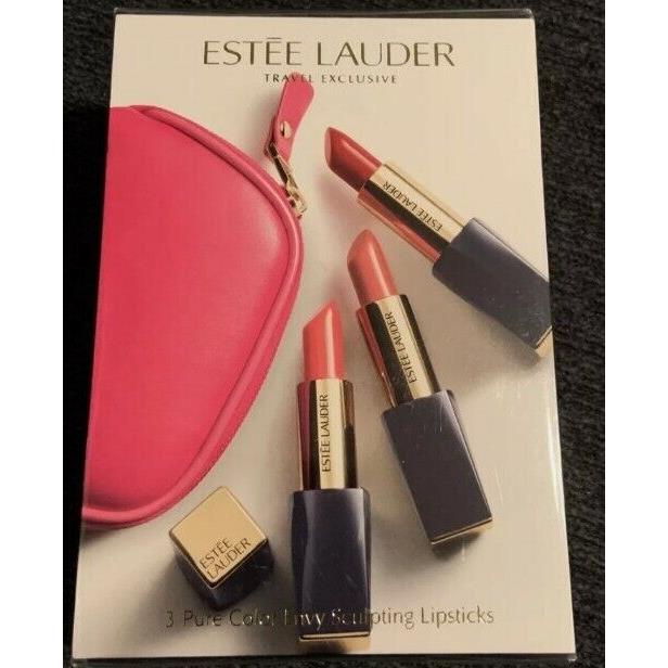 Estee Lauder Pure Color Envy Lipstick Trio Set with Case - 340/280/260