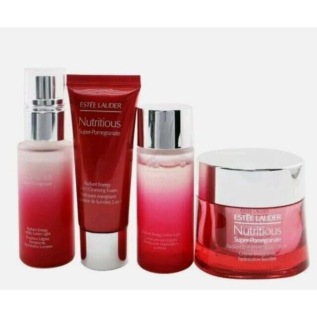 Estee Lauder Nutritious Super-pomegranate Reveal A Rosy Radiance Set: 4pcs Set