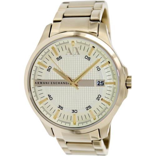 Armani Exchange Smart Champagne Dial Gold-plated Mens Watch AX2131