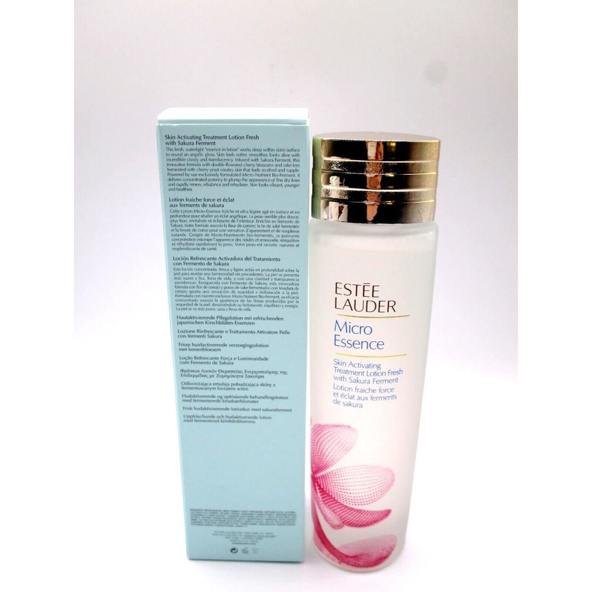 Estee Lauder Micro Essence Skin Activating Lotion Fresh with Sakura 6.7 oz