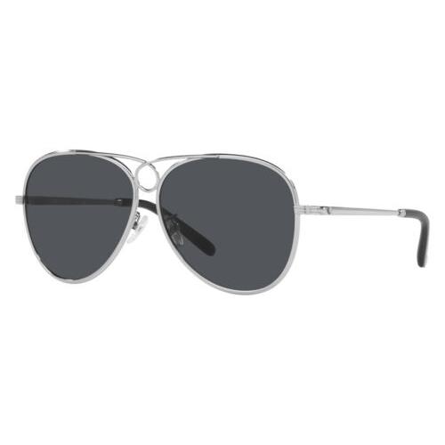 Tory Burch Women`s TY6093-331187 Fashion 59mm Shiny Silver Sunglasses