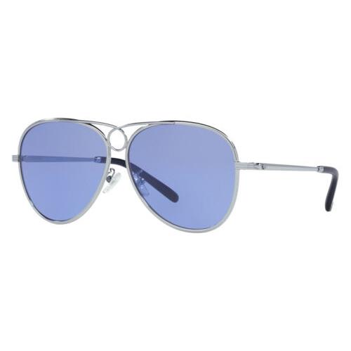 Tory Burch Women`s TY6093-334865 Fashion 59mm Light Blue Gunmetal Sunglasses