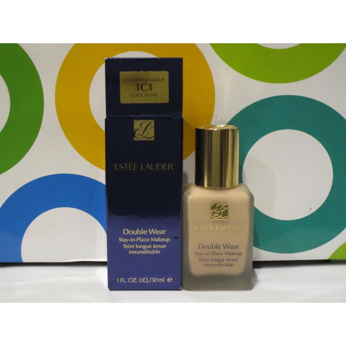 Estee ~ Double Wear Stay IN Place Makeup ~ Lauder Double Wear Stay IN Place Makeup 1C1 Cool Bone 1 OZ Boxed