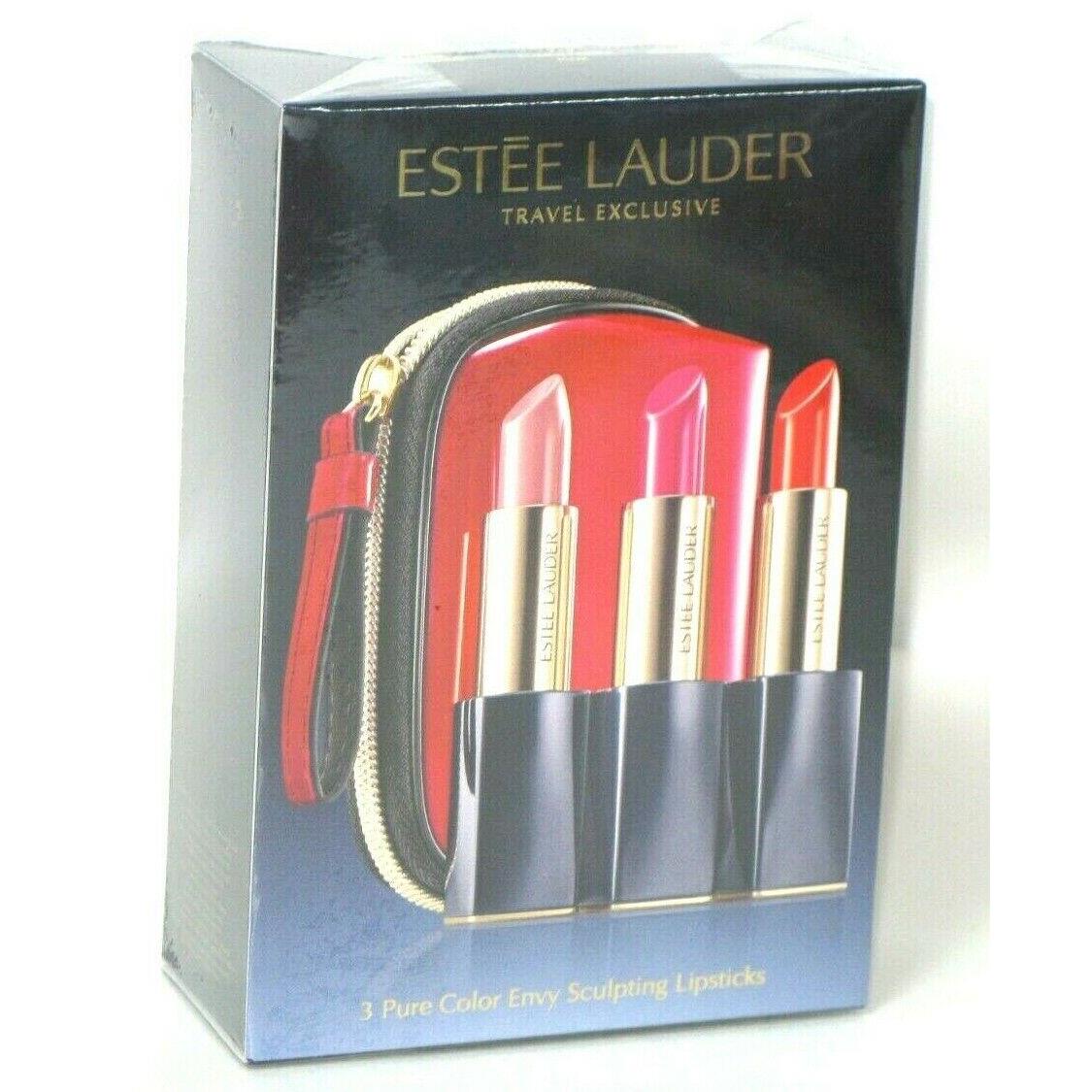 Estee Lauder Travel Exclusive 3pcs Pure Color Envy Sculpting Lipstick Set