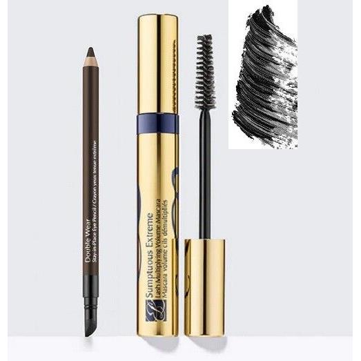 Estee Lauder Sumptuous Extreme Lash Mascara + Double Wear Eye Pencil in Coffee