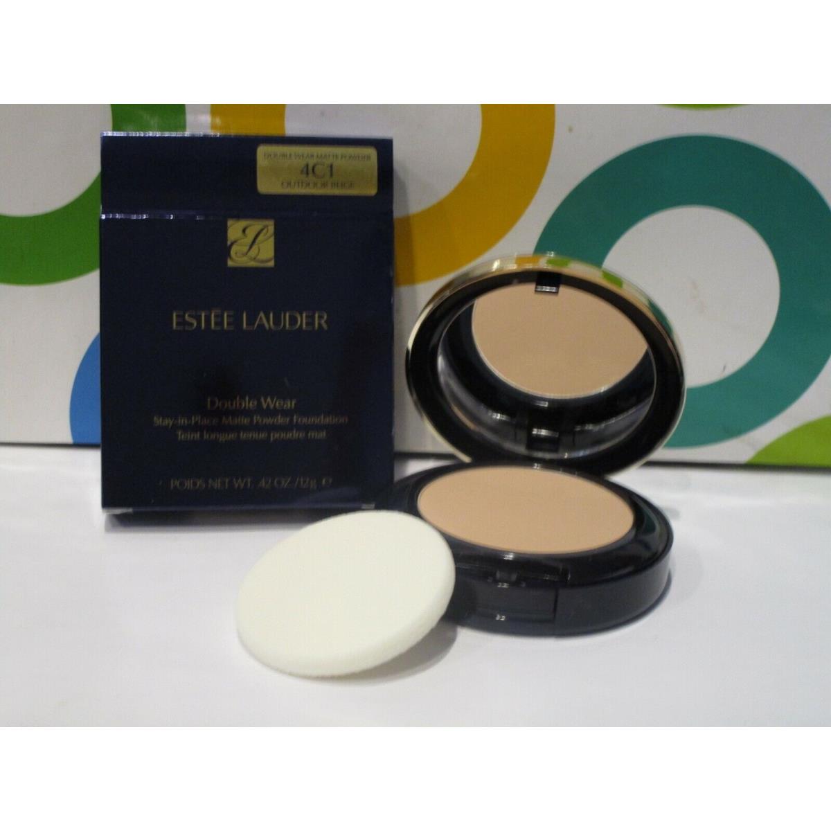 Estee Lauder Double Wear Stay IN Place Powder Foundation 4C1 Outdoor Beige