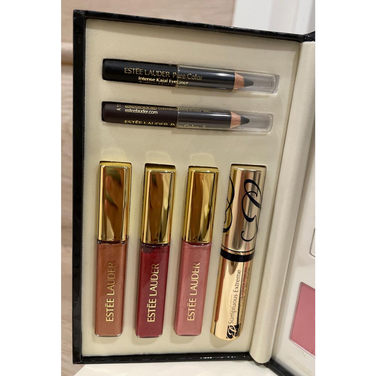 Estee Lauder Pure Color Set. Eyeshadow / Gloss/ Blush / Intense Kajal Eyeliner