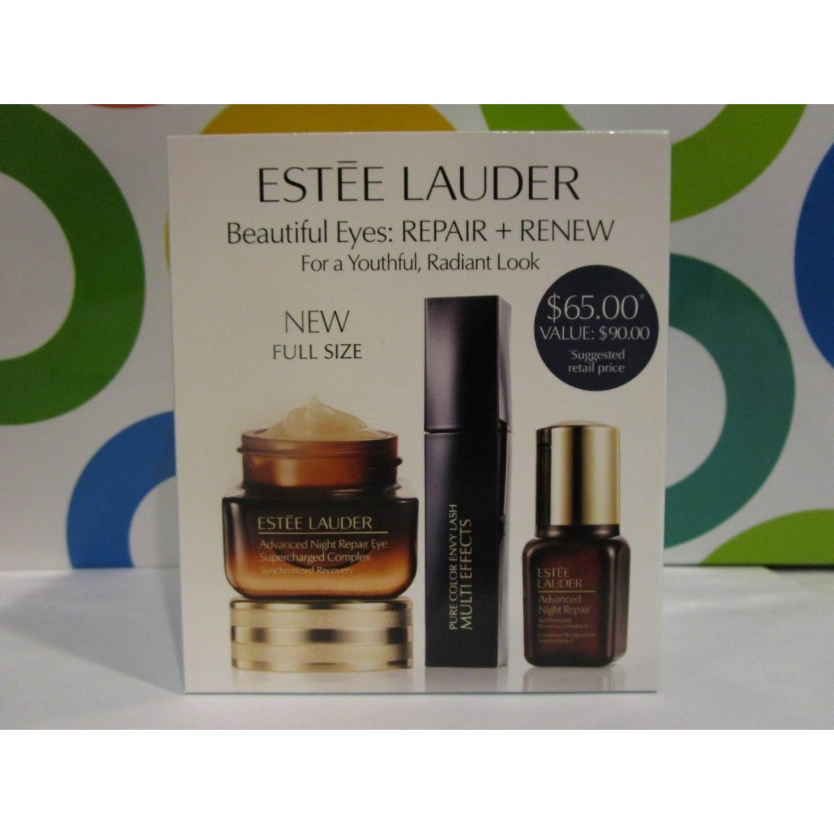 Estee Lauder Beautiful Eyes Repair + Renew 3 PC Set Boxed / Read Details