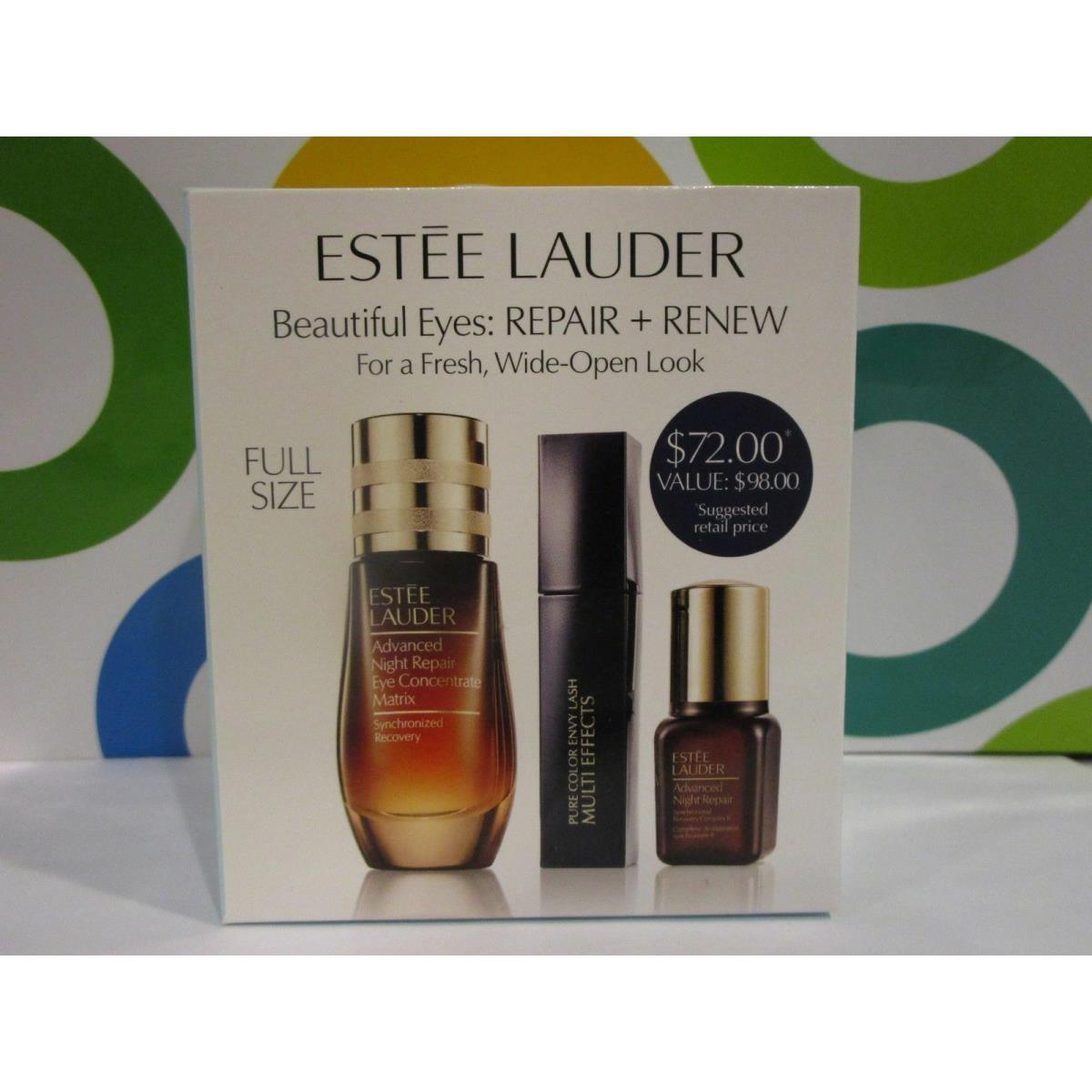 Estee Lauder Beautiful Eyes Repair + Renew 3 PC Set Boxed / Read Full Details