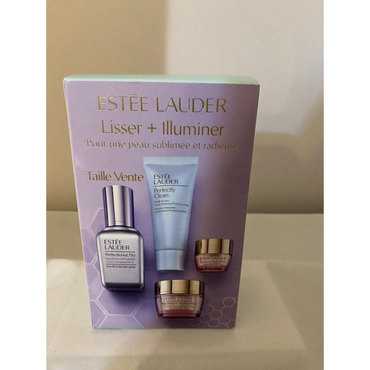 Estee Lauder Smooth Glow 4 PC Set Perfectionist Pro + Cleanser+ Resilience