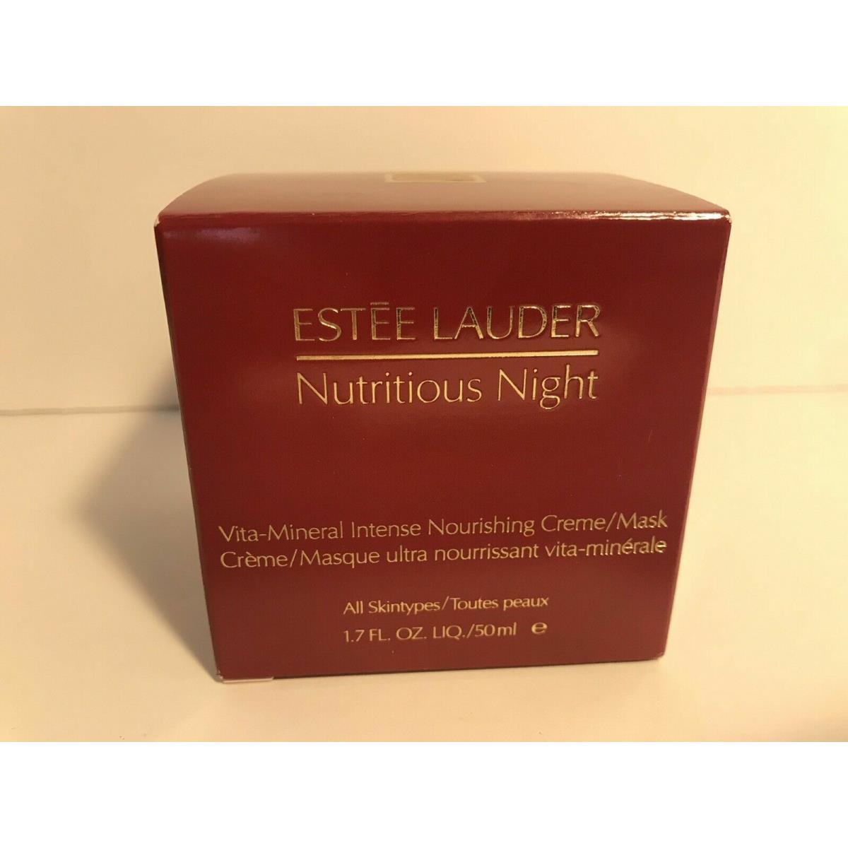 Estee Lauder Nutritious Night Vita-mineral Intense Nourishing Creme Mask 1.7 oz