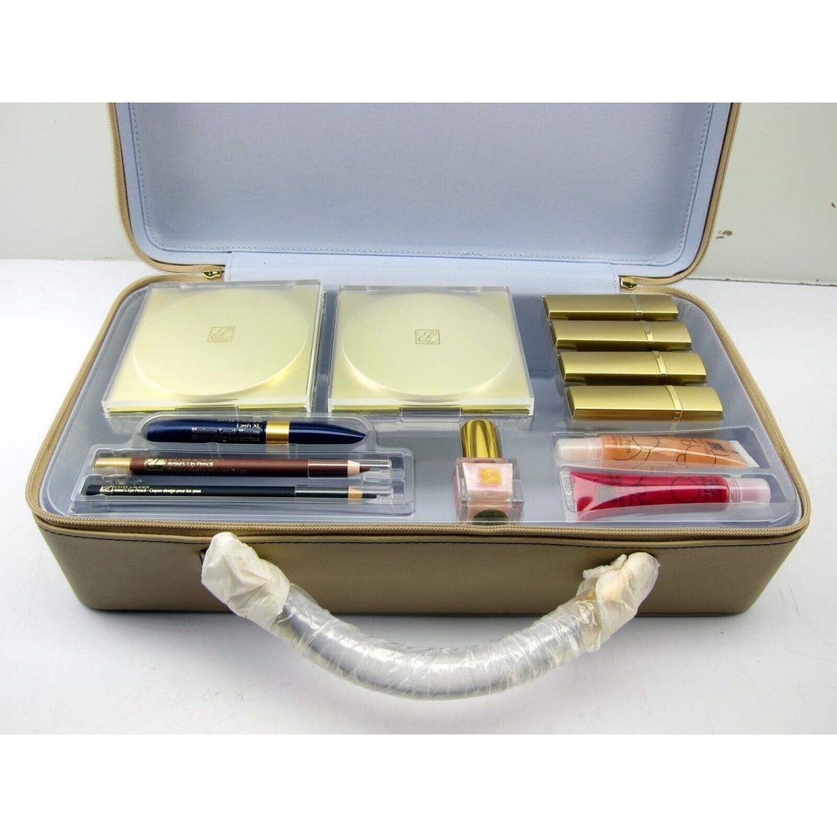 Estee Lauder 13 Piece Makeup Set with Travel Case Deluxe All Over Face Pure