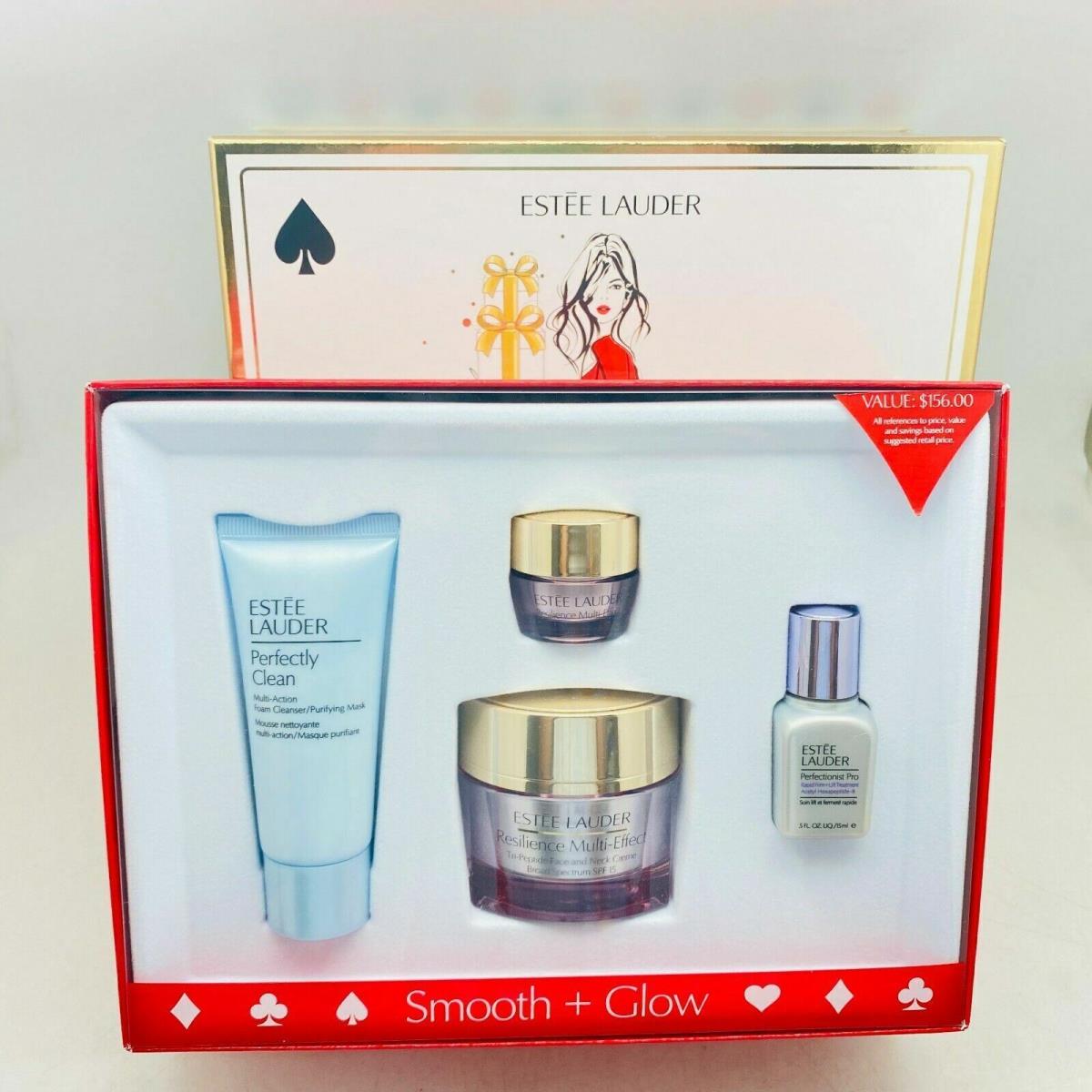 Estee Lauder Limited Edition Smooth + Glow For Refined 4 Pcs