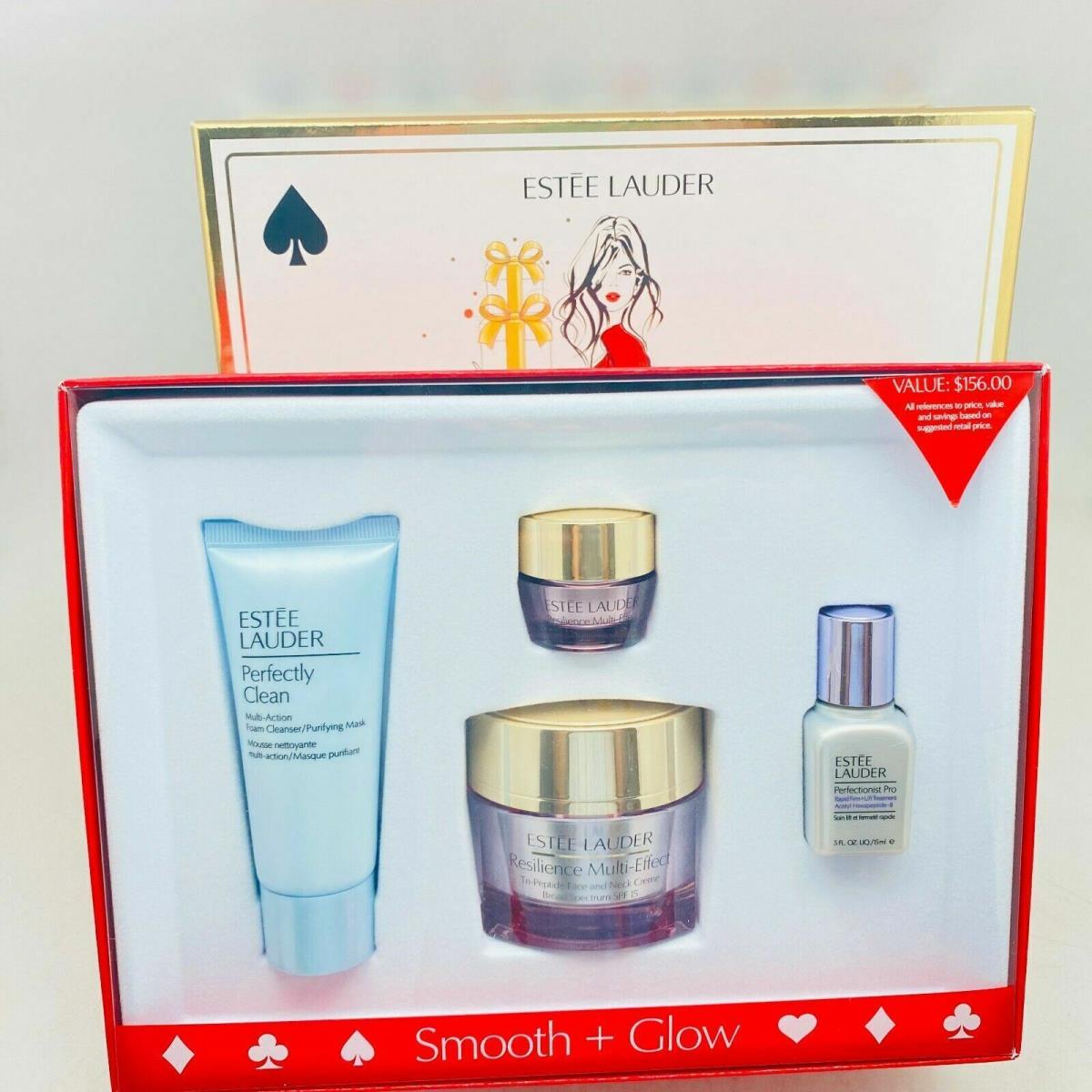 Estee Lauder Limited Edition Smooth + Glow For Refined 4 Pcs