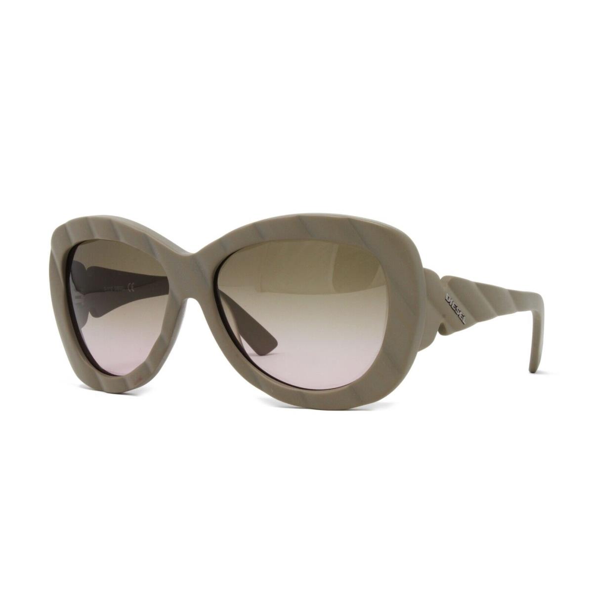 Diesel Women`s Sunglasses DL0007 58P Khaki 58mm Brown Gradient Lens